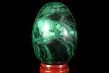 Polished Malachite Egg - Congo #89644-1